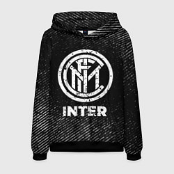 Мужская толстовка Inter с потертостями на темном фоне