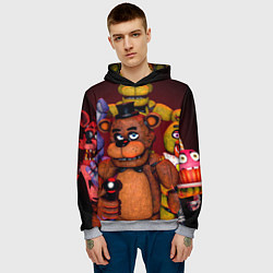 Толстовка-худи мужская Пять ночей Фредди, цвет: 3D-меланж — фото 2