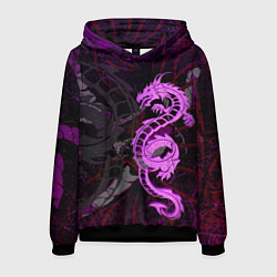 Мужская толстовка Неоновый дракон purple dragon