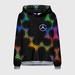 Мужская толстовка Mercedes - neon pattern