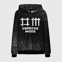Толстовка-худи мужская Depeche Mode с потертостями на темном фоне, цвет: 3D-черный