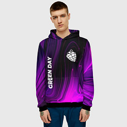 Толстовка-худи мужская Green Day violet plasma, цвет: 3D-черный — фото 2