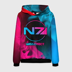 Толстовка-худи мужская Mass Effect - neon gradient, цвет: 3D-черный