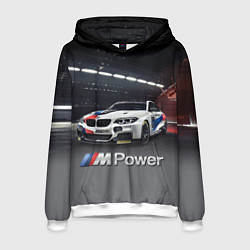 Толстовка-худи мужская BMW M 240 i Racing - Motorsport - M Power, цвет: 3D-белый