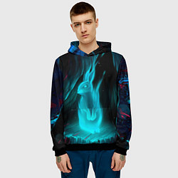 Толстовка-худи мужская Дух кролика, цвет: 3D-черный — фото 2