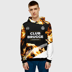 Толстовка-худи мужская Club Brugge legendary sport fire, цвет: 3D-черный — фото 2