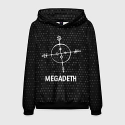 Мужская толстовка Megadeth glitch на темном фоне