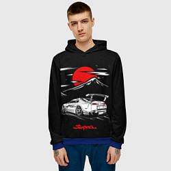 Толстовка-худи мужская Тойота супра - JDM Style, цвет: 3D-синий — фото 2