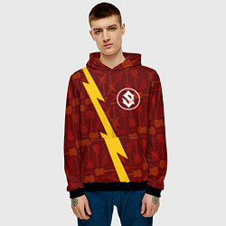 Толстовка-худи мужская Sabaton гитары и молния, цвет: 3D-черный — фото 2