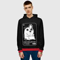 Толстовка-худи мужская Милый Почита - человек бензопила, цвет: 3D-красный — фото 2