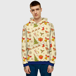 Толстовка-худи мужская С Новым 2023 Годом, цвет: 3D-синий — фото 2