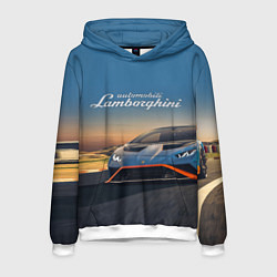 Мужская толстовка Lamborghini Huracan STO - car racing