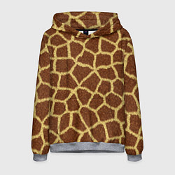 Толстовка-худи мужская Текстура жирафа, цвет: 3D-меланж