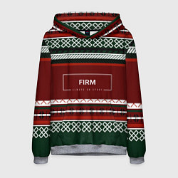 Толстовка-худи мужская FIRM как красный свитер из 90х, цвет: 3D-меланж