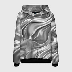 Толстовка-худи мужская Плавленное серебро, цвет: 3D-черный