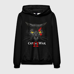 Толстовка-худи мужская Cat of war collab, цвет: 3D-черный