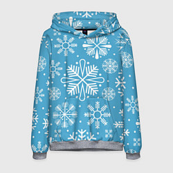 Мужская толстовка Snow in blue