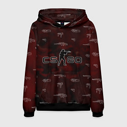 Толстовка-худи мужская CS GO с оружием, цвет: 3D-черный