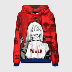 Толстовка-худи мужская Chainsaw Man: Power, цвет: 3D-синий