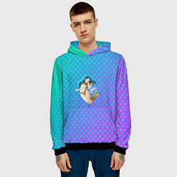 Толстовка-худи мужская Lum urusei yatsura, цвет: 3D-черный — фото 2