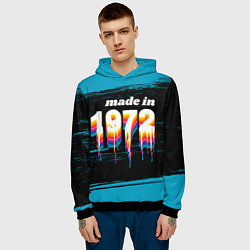 Толстовка-худи мужская Made in 1972: liquid art, цвет: 3D-черный — фото 2