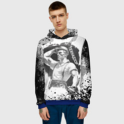 Толстовка-худи мужская Советский строитель и технадзор, цвет: 3D-синий — фото 2