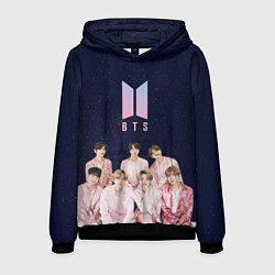 Толстовка-худи мужская BTS starry sky, цвет: 3D-черный