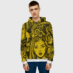 Толстовка-худи мужская Chicano style, цвет: 3D-белый — фото 2