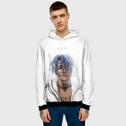 Толстовка-худи мужская XXXTentacion - art, цвет: 3D-черный — фото 2