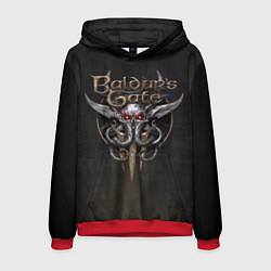 Толстовка-худи мужская Логотип Baldurs Gate 3, цвет: 3D-красный