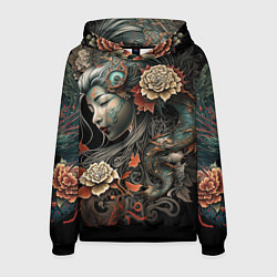 Мужская толстовка Японская девушка Irezumi