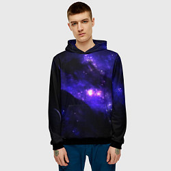 Толстовка-худи мужская Космические глубины, цвет: 3D-черный — фото 2