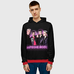 Толстовка-худи мужская 80s Depeche Mode neon, цвет: 3D-красный — фото 2