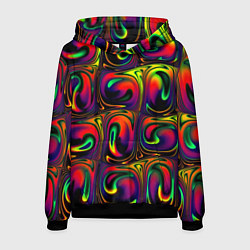 Толстовка-худи мужская Digital abstraction paint, цвет: 3D-черный