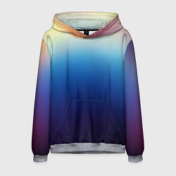 Толстовка-худи мужская Blue gradient colors, цвет: 3D-меланж
