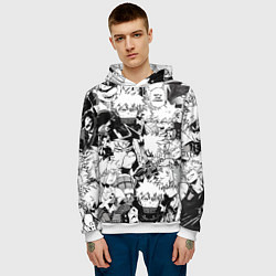 Толстовка-худи мужская Кацуки Бакуго - Моя геройская академия, цвет: 3D-белый — фото 2