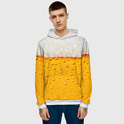 Толстовка-худи мужская Пенное, цвет: 3D-белый — фото 2