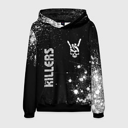 Толстовка-худи мужская The Killers и рок символ на темном фоне, цвет: 3D-черный
