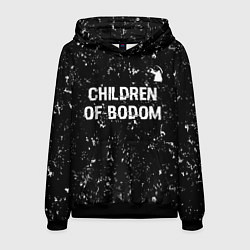 Толстовка-худи мужская Children of Bodom glitch на темном фоне: символ св, цвет: 3D-черный