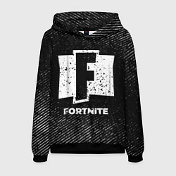 Мужская толстовка Fortnite с потертостями на темном фоне