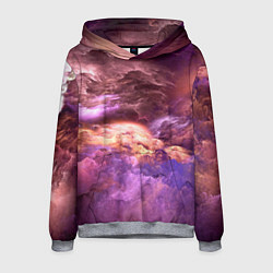 Толстовка-худи мужская Фиолетовое облако, цвет: 3D-меланж
