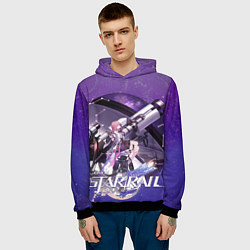 Толстовка-худи мужская Аста Хонкай Стар Рейл, цвет: 3D-черный — фото 2