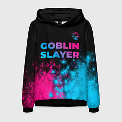 Мужская толстовка Goblin Slayer - neon gradient: символ сверху