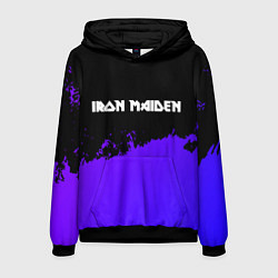 Мужская толстовка Iron Maiden purple grunge