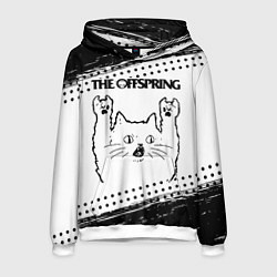 Мужская толстовка The Offspring рок кот на светлом фоне