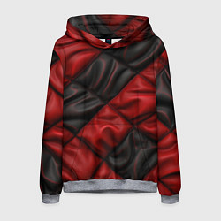 Толстовка-худи мужская Red black luxury, цвет: 3D-меланж