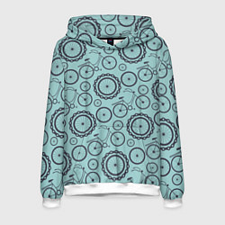 Толстовка-худи мужская Любитель велика, цвет: 3D-белый