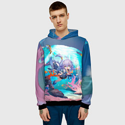 Толстовка-худи мужская Байлу электрический тип, цвет: 3D-черный — фото 2