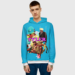 Толстовка-худи мужская Tyler, The Creator Collage, цвет: 3D-белый — фото 2