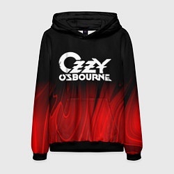 Толстовка-худи мужская Ozzy Osbourne red plasma, цвет: 3D-черный